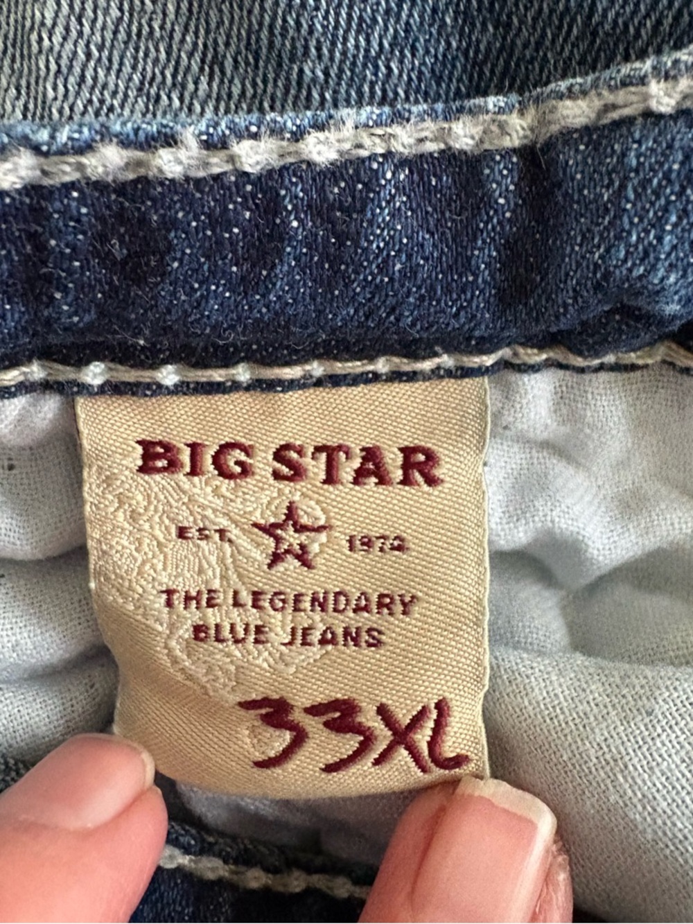 Big Star LIV Women Bootcut Jeans Low Rise Blue Distressed Denim 33XL (34Wx33L) - Picture 8 of 14